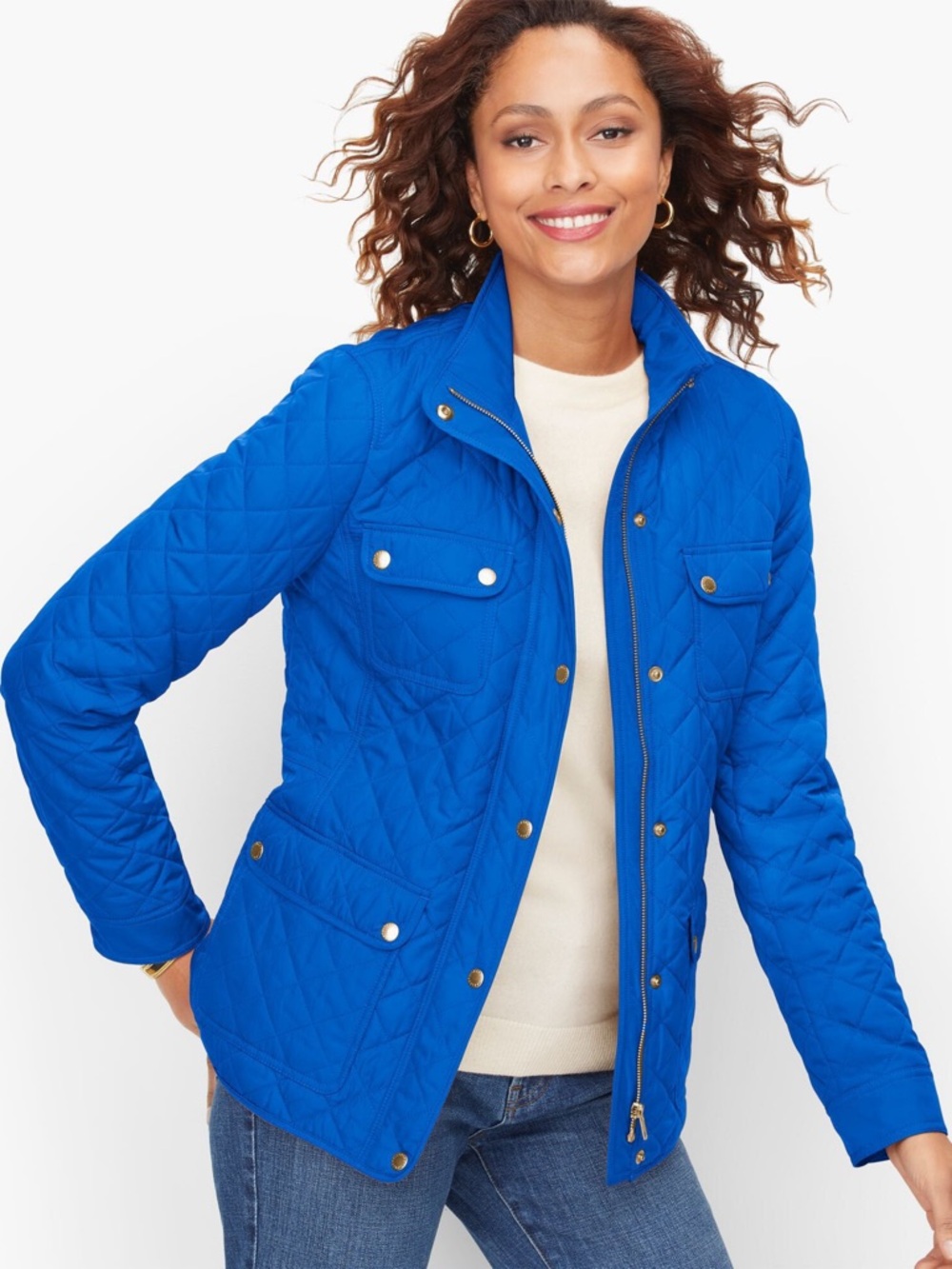 Talbots Quilted Blue down puffer Jacket
